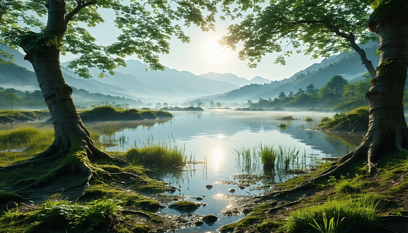 A serene landscape representing the journey of self-discovery
